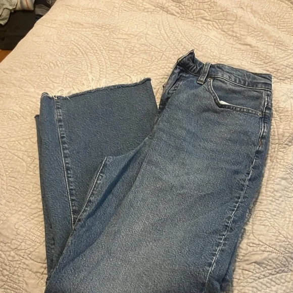 J. Crew Blue Denim Slim Wide Leg Jeans - Picture 3 of 6